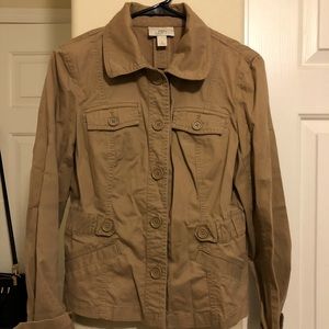 Loft Beige Jacket with Buttons